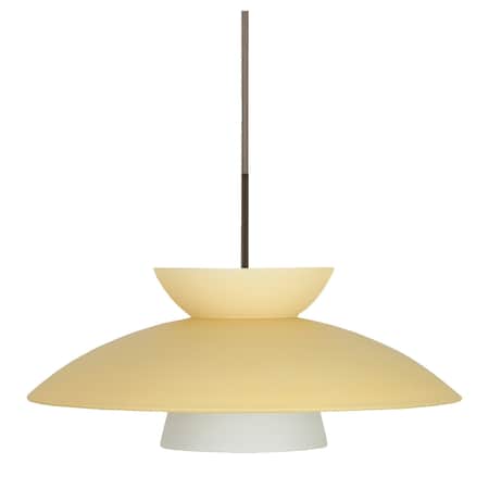 Besa Lighting Trilo 15 Cord Pendant, Champagne, Bronze Finish, 1x75W Incandescent 1JT-451397-BR